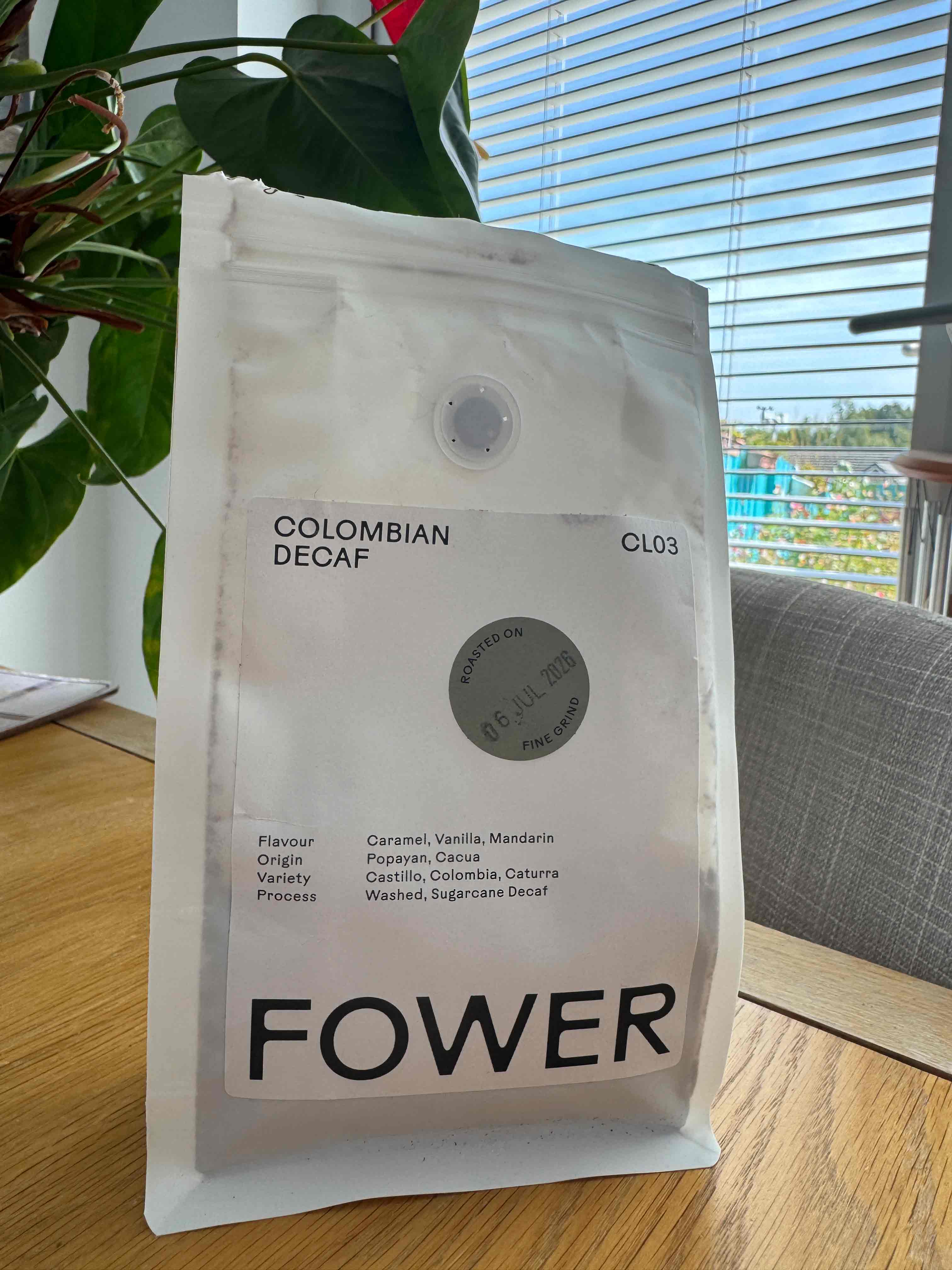 Bag of Fower Coffee Colombian Decaf